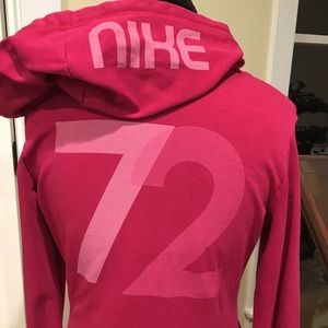 Nike 72 Hot Pink Fit Dry Double Zip Stretch Hoodie